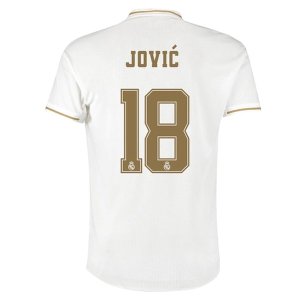 Camiseta Real Madrid NO.18 Jovic Primera equipación 2019-2020 Blanco